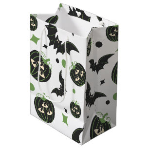 Modern 3-ålade Pumpkin och Fladdermus Halloween