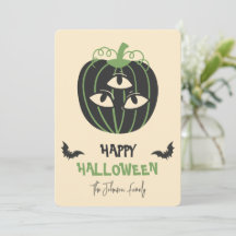 Modern 3-Eyed Pumpkin Happy halloween-familjen Nam