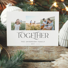 Modern 3-foto blå enkel samman typografi