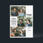 Modern 3 Foto Collage Svart och Vitt Jul Julkort<br><div class="desc">Modern 3 Foto Collage Svart och Vitt Julkort</div>