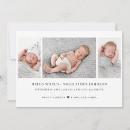 Modern 3 Foto Förlossning Meddelande