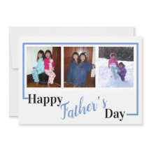 Modern 3-foto Personlig Lycklig Fars dag