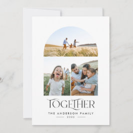 Modern 3 fotoblå båge tillsammans typografi