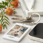 Modern 3-fotogalleri nyckelring<br><div class="desc">Enkel och chic 3-fotogalleridesign.</div>