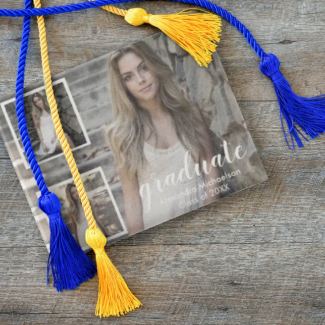 Modern 3-fotoinbjudan till Studenten Inbjudningar (Skapare uppladdad)