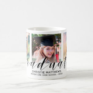 Modern 3 fotokollage Black Typography Student Kaffemugg
