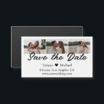 modern 3-fotokollage spara datumet chic magnet<br><div class="desc">elegant tre fotosamlingar spara chicens datummagnet</div>
