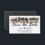 modern 3-fotokollage spara datumet chic magnet<br><div class="desc">elegant tre fotosamlingar spara chicens datummagnet</div>