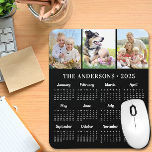 Modern 3 foton 2025 - Anpassningsbar för kalender Musmatta