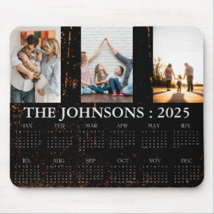 Modern 3 foton 2025 - Anpassningsbar för kalender Musmatta