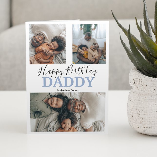Modern 3-fotosamling | Födelsedag Kort (Skapare uppladdad)