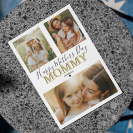Modern 3 Fotosammanställning | Glad mors dag Julkort