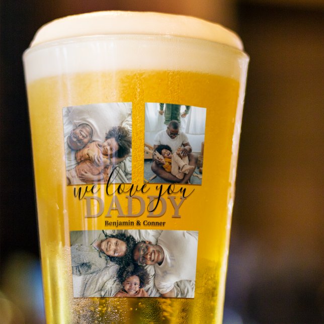 Modern 3 Fotoskollage Glaskopp (Skapare uppladdad)