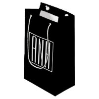 Modern 3-Initialer-monogram | Vit på svart