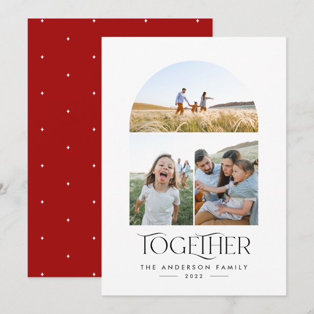 Modern 3-ljusbåge tillsammans typografi (Fram/baksida)