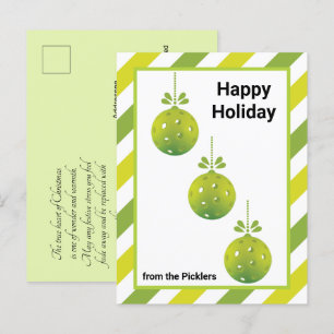 Modern 3 Picklebollar Baubles, anpassningsbar text Vykort