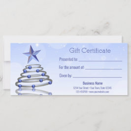 Modern 3D Chrome Julgran Gift Certificate