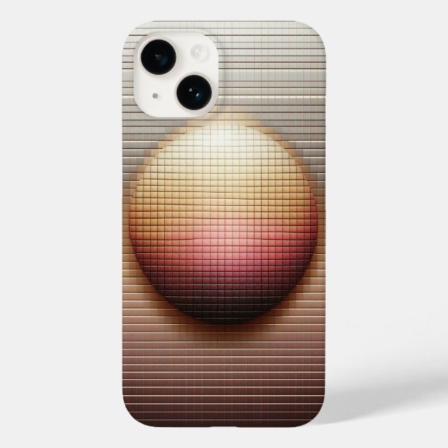 Modern 3D Geometric Sphere Gradient Sunset Tiles L (Baksida)