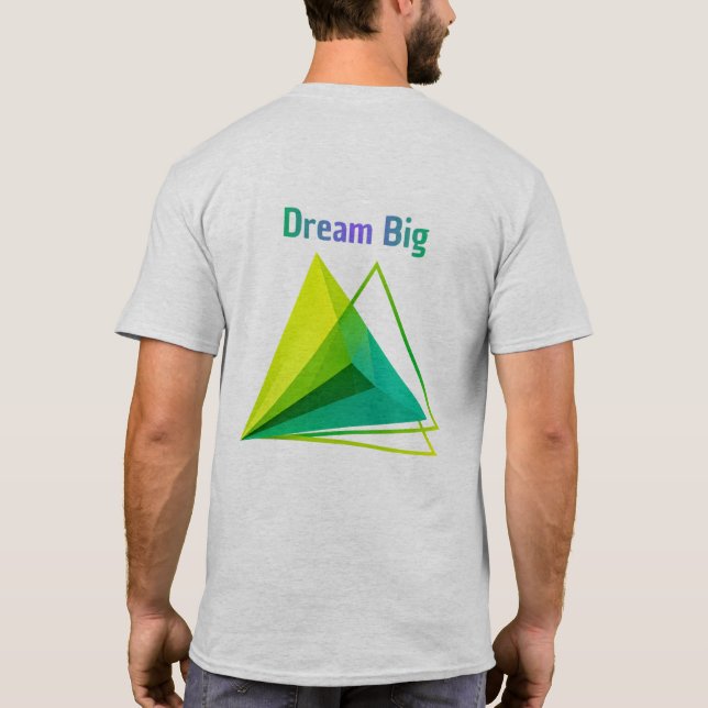Modern 3D Geometrisk Fortsätt Framåt T-Shirt (Baksida)