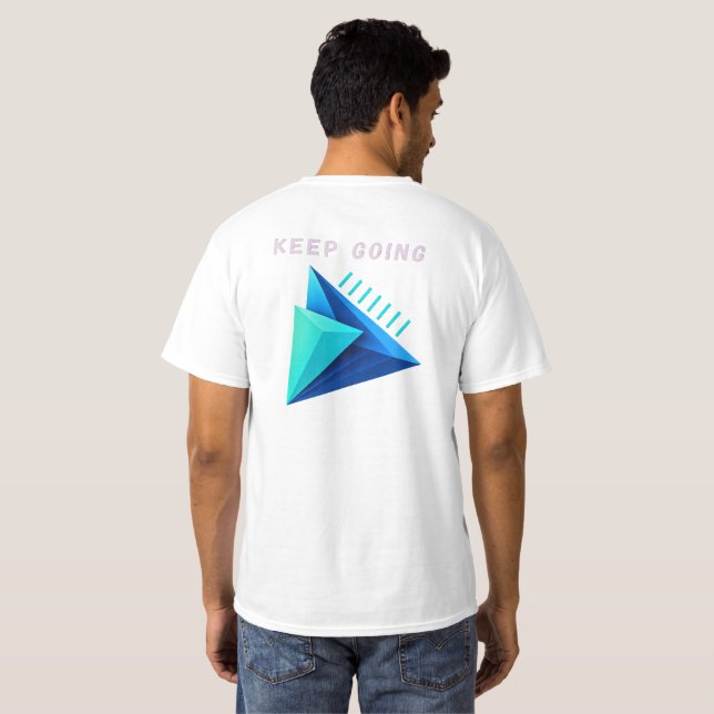 Modern 3D Geometrisk Fortsätt T-Shirt (Hel baksida)