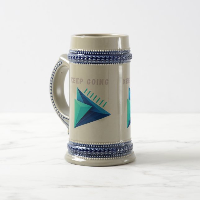 Modern 3D Geometrisk Fortsätt Tvåtons Mugg (Framsida vänster)