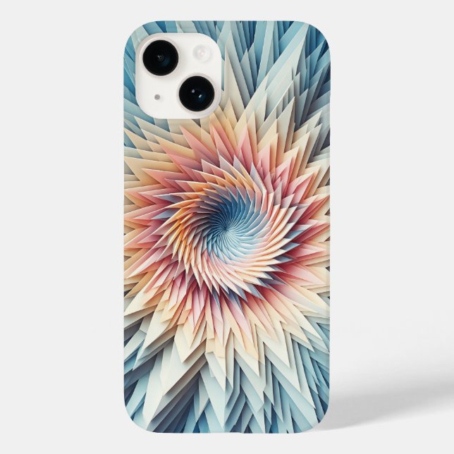 Modern 3D Layered Paper Phone Case - Pastel Geomet (Baksida)