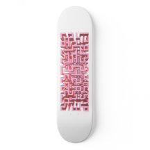Modern 3D Pink Maze Skateboard Deck