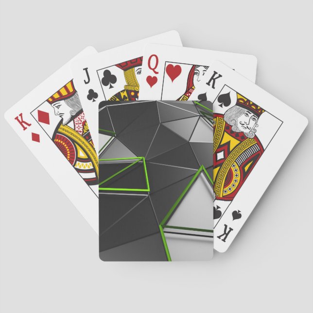 Modern 3D-uppspelningskort för geometrisk användni Casinokort (Baksidan)