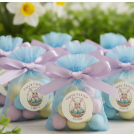 Modern 3D Yarn Art Easter Bunny Personalized Stick Runt Klistermärke