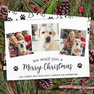 Modern 3Pet Photo God jul Hund älskare Julkort