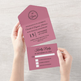 Modern 40-års Ruby Bröllopsjubileum 