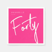 Modern 40:e fyrtioårsdagen rosa