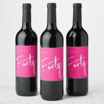 Modern 40:e fyrtioårsdagen rosa