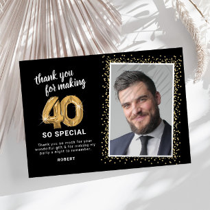 Modern 40:e Vuxens födelsetal Tack Kort