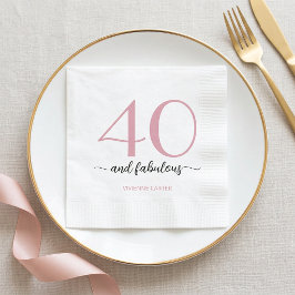 Modern 40 och fantastisk djärv 40-årsfest pappersservett
