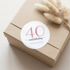 Modern 40 och fantastisk djärv 40-årsfest runt klistermärke