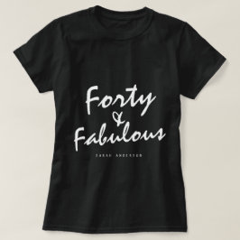 Modern 40 snyggt anpassat namn 40:e födelsedagsgåv t shirt