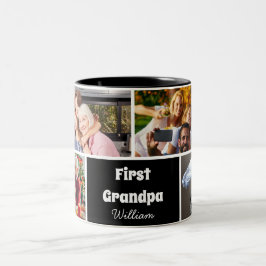 Modern 4 Foto Kollaaj Första Farfar Mugg