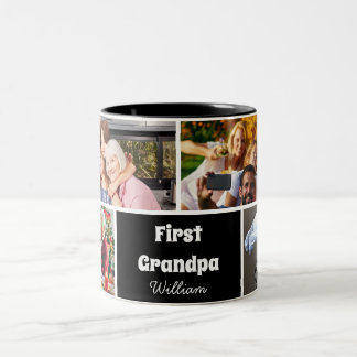Modern 4 Foto Kollaaj Första Farfar Mugg