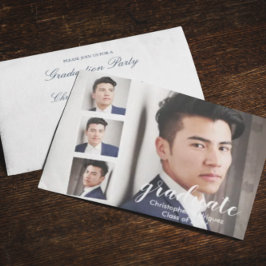 Modern 4-fotoinbjudan till Studenten Inbjudningar