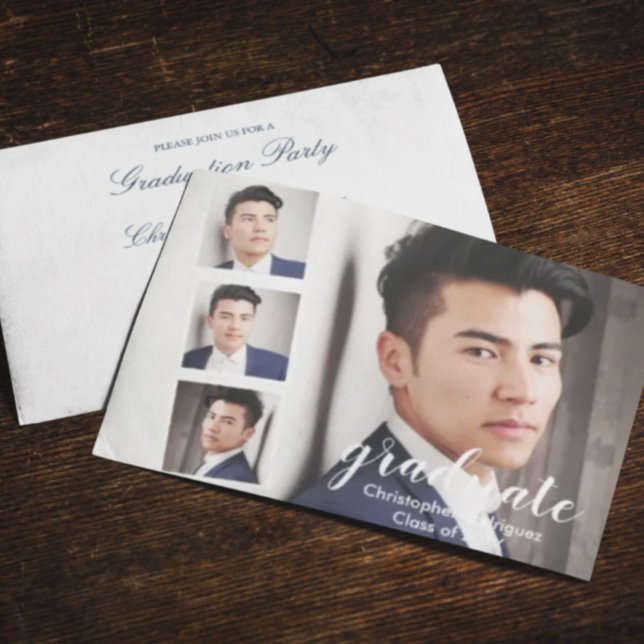 Modern 4-fotoinbjudan till Studenten Inbjudningar (Skapare uppladdad)