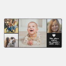 Modern 4 fotokollage och Anpassningsbar Monogram