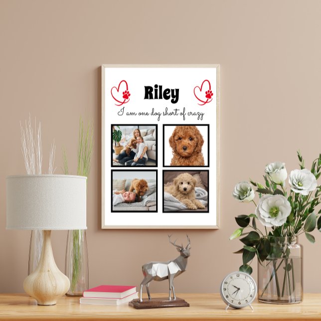 Modern 4-hund fotosamling - personlig kollage poster (Skapare uppladdad)