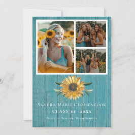 Modern 4 Photo Collage Sunblomma studenten Annou Meddelande