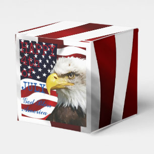 Modern 4th av örnen för Juli US USA flaggaamerik Presentaskar