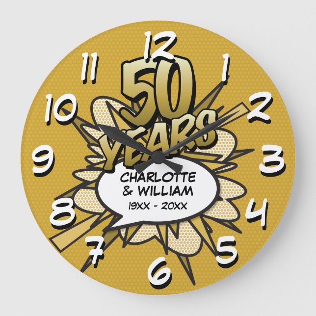 Modern 50-års gyllene jubileum seriebok  stor klocka (Framsida)
