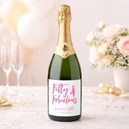 Modern 50-årsfest i rosa för en fantastisk femtioå