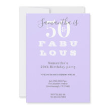 Modern 50:e födelsedag 50 fantastiska Lila Grått P