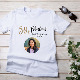 Modern 50 och Fabulöst foto 50:e födelsedagen T Shirt