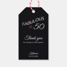 Modern 50 och Fabulous Black Tack Presentetikett